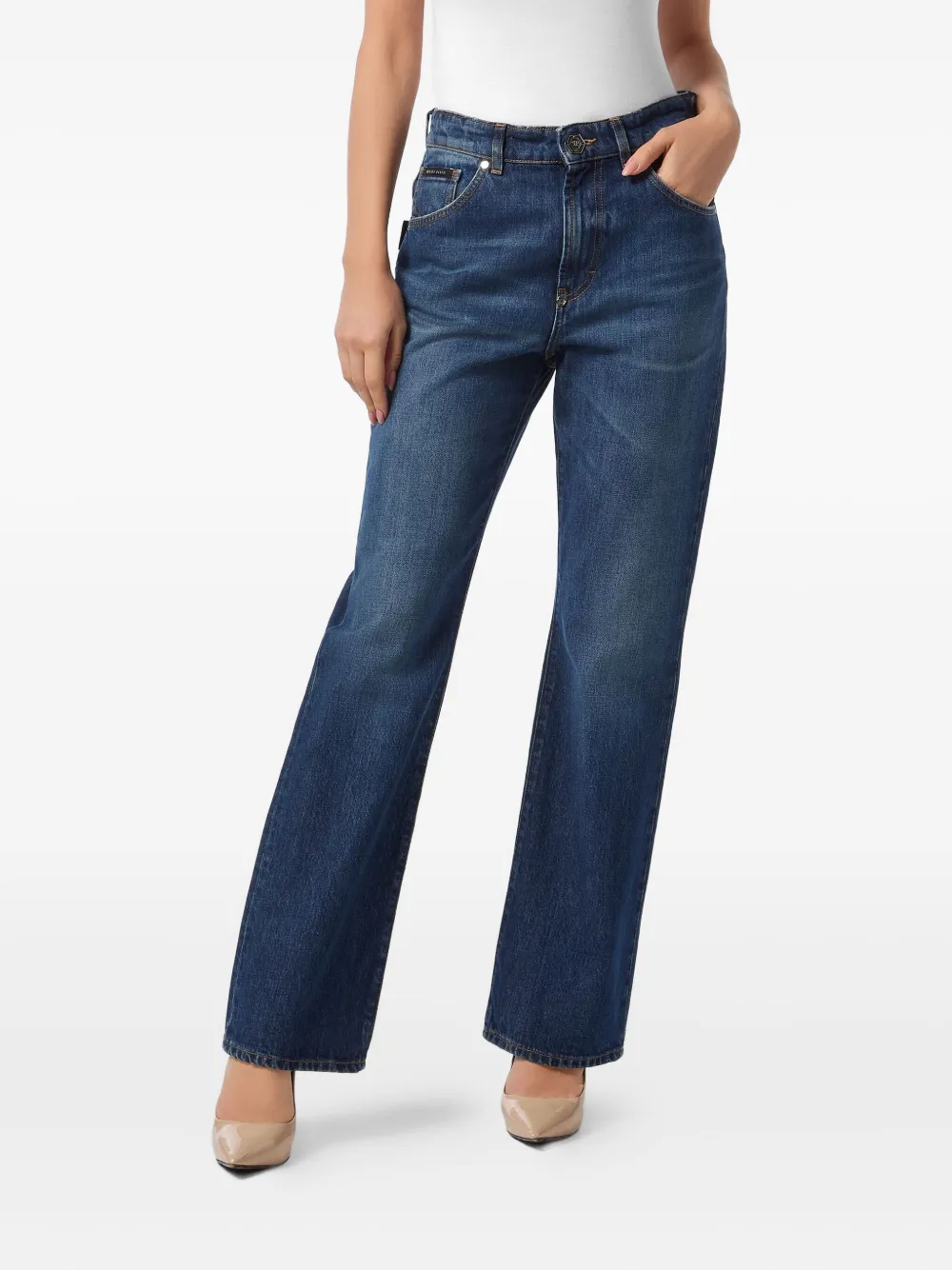 Philipp Plein Jeans met vijf zakken Blauw