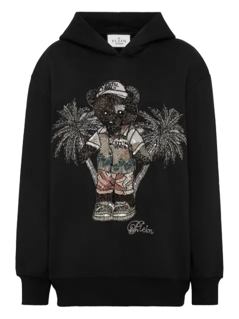 Philipp Plein teddy-palm embellished hoodie