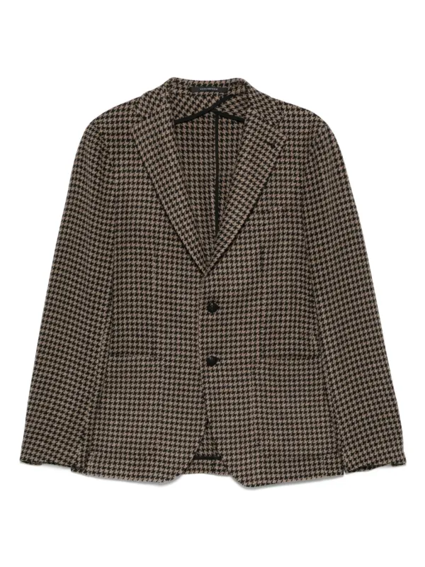 タリアトーレ ハウンドトゥース ジャケット Tagliatore ハウンドトゥース ジャケット | ブラック | FARFETCH JP