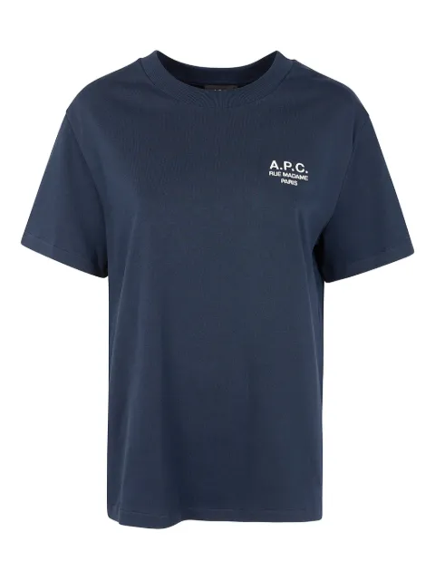A.P.C. playera con logo bordado