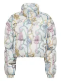 Philipp Plein tassel-key print puffer jacket - Neutrals