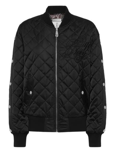 Philipp Plein quilted embroidered bomber jacket