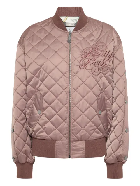Philipp Plein quilted embroidered bomber jacket