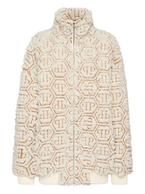 Philipp Plein monogram teddy bomber jacket
