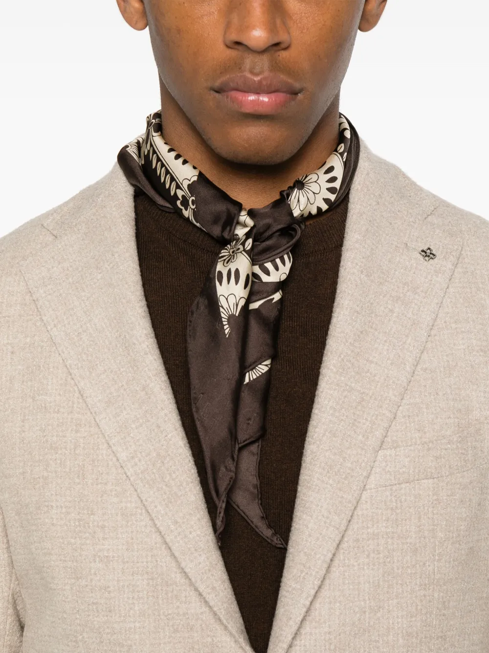 Tagliatore Blazer met enkele rij knopen Beige