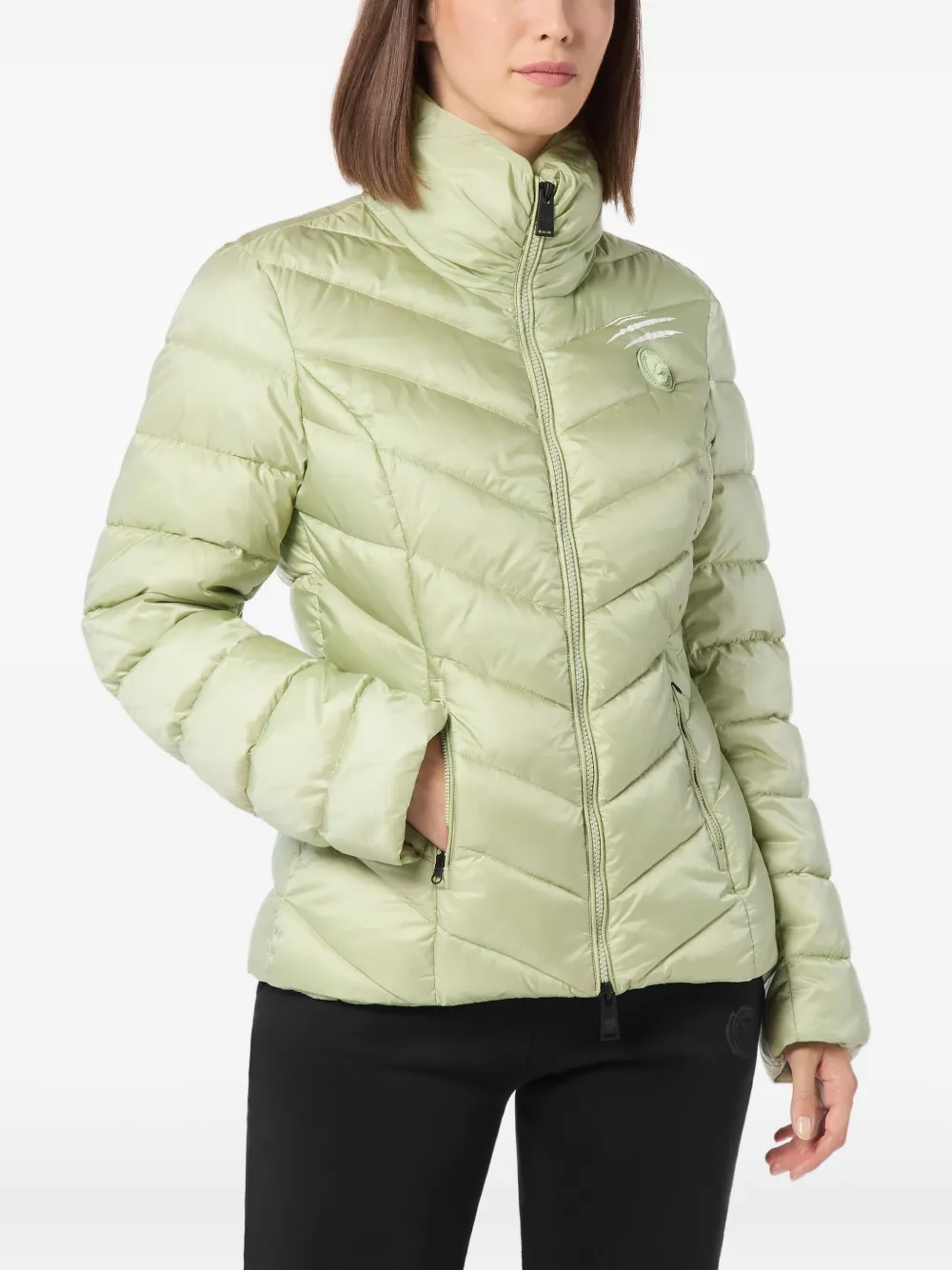  Plein Sport Quilted Puffer Jacket - Green 