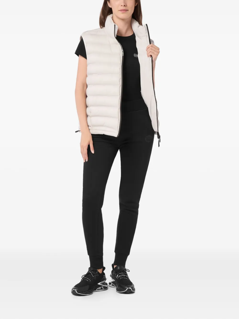 Plein Sport Bodywarmer met hoge hals Beige