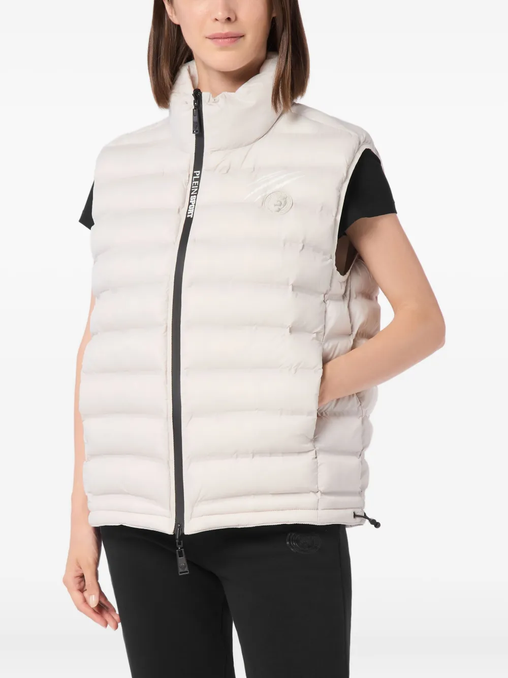 Plein Sport Bodywarmer met hoge hals Beige