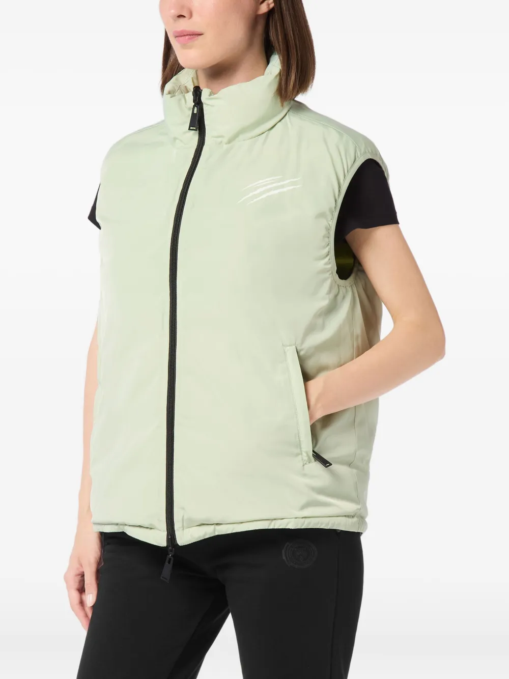 Plein Sport Bodywarmer met hoge hals Groen