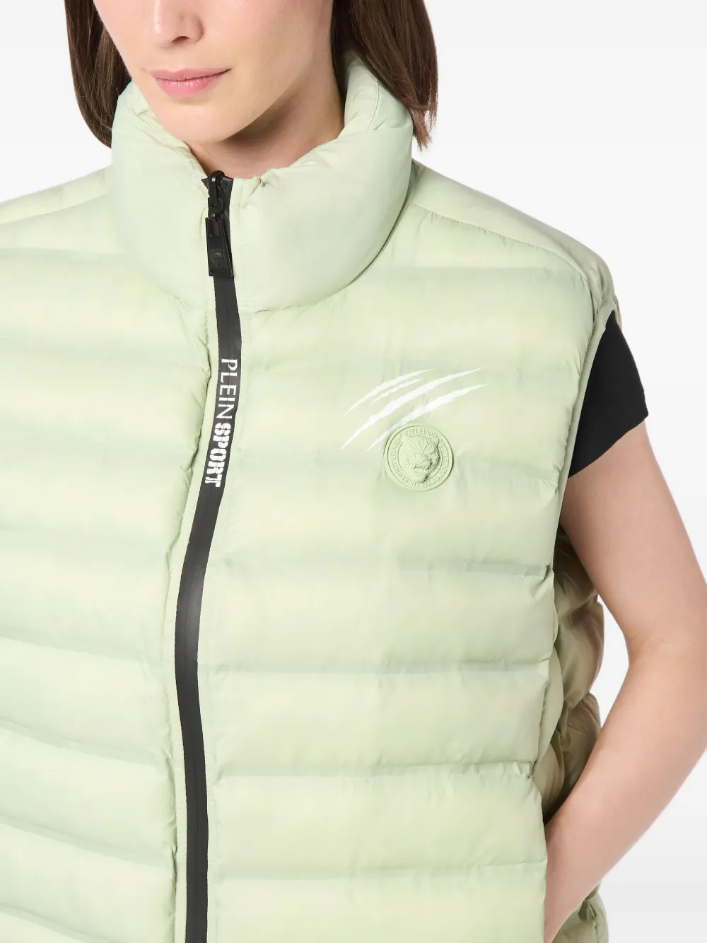 Plein Sport Bodywarmer met hoge hals Groen