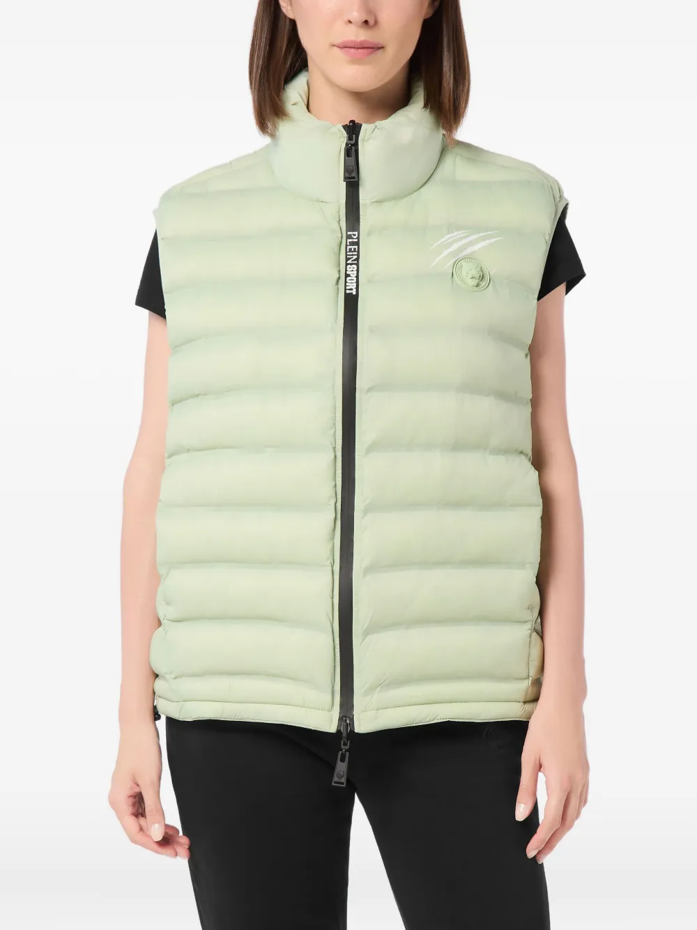 Plein Sport Bodywarmer met hoge hals Groen