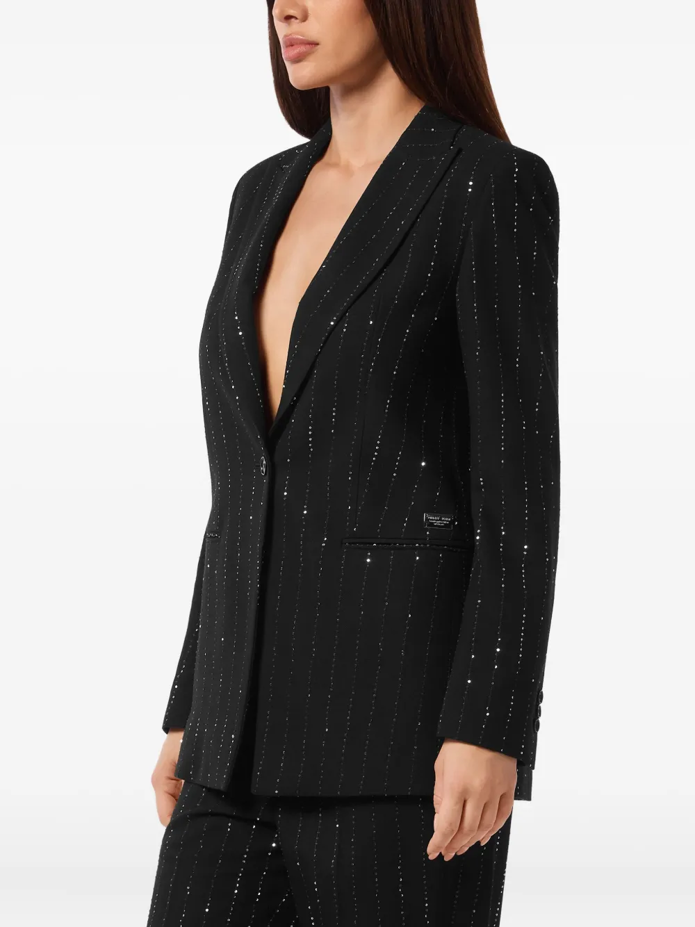 Philipp Plein Blazer verfraaid met kristallen Zwart