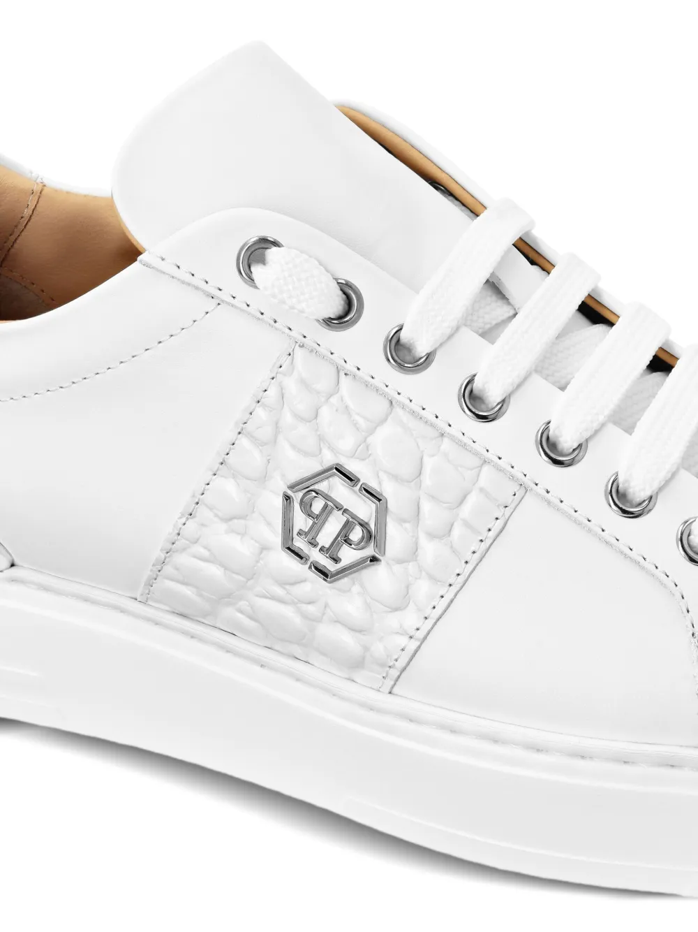 Philipp Plein leather-panel sneakers White