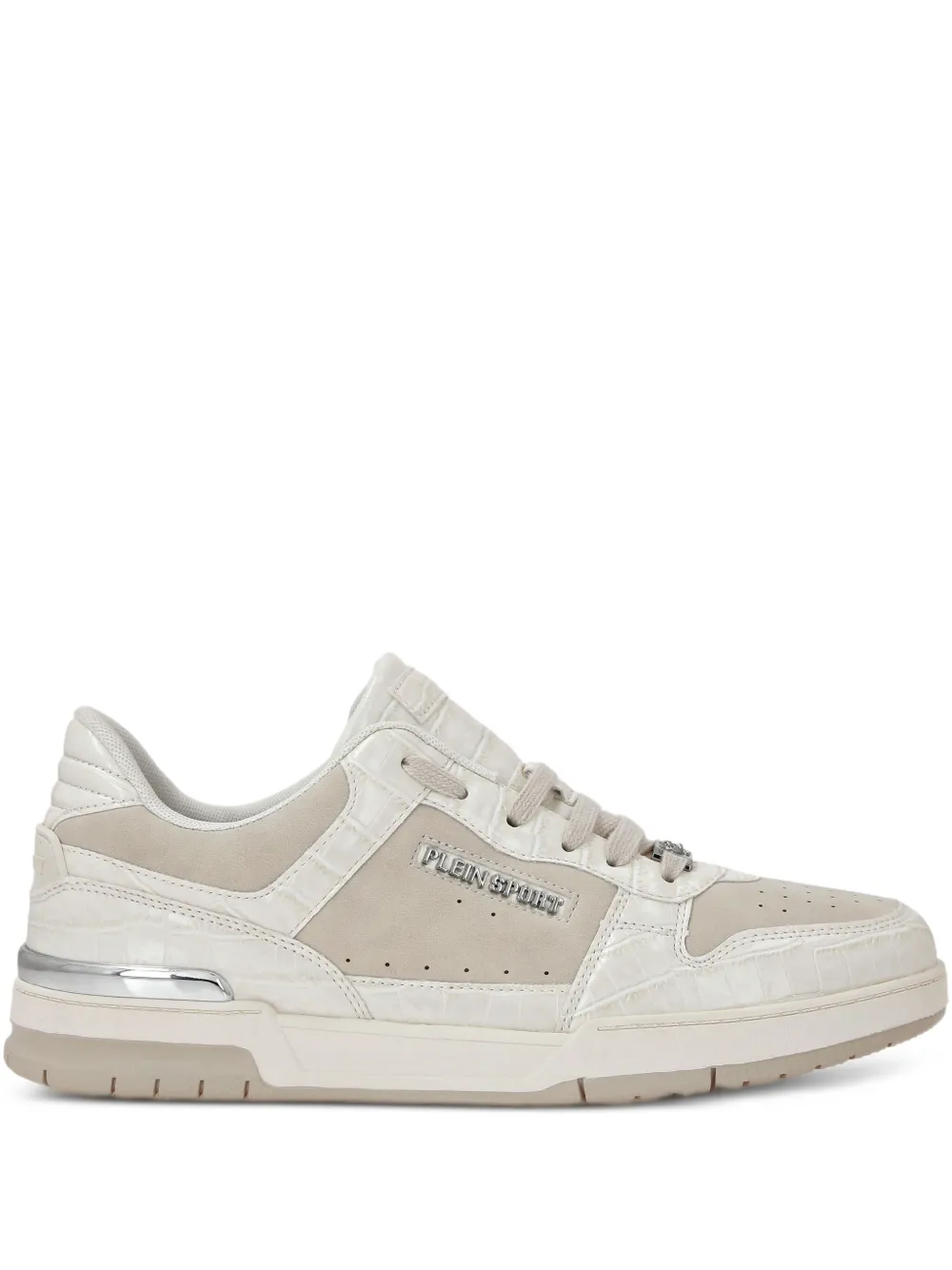 Plein Sport Sneakers met krokodillen-reliëf Beige