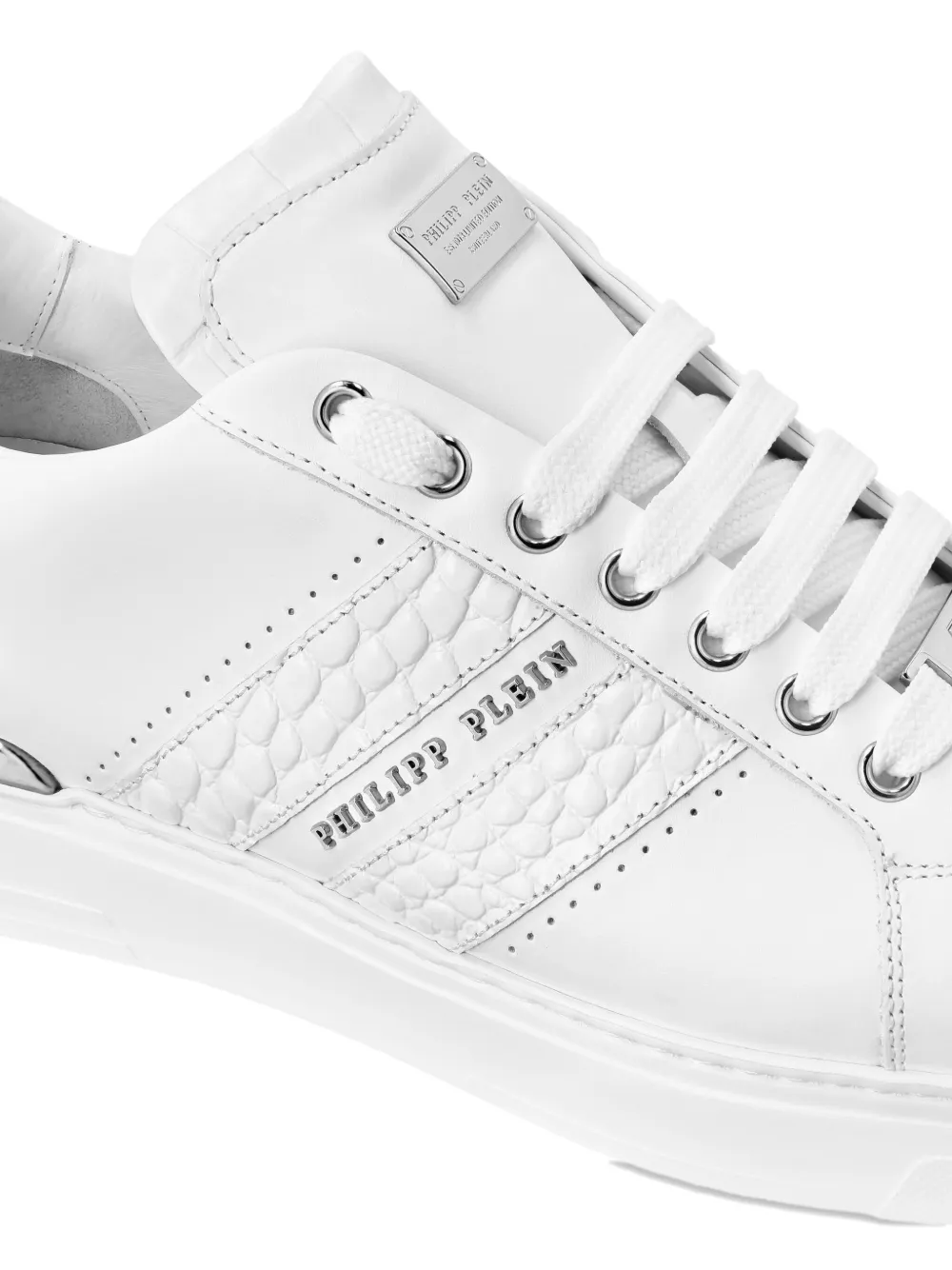 Philipp Plein logo-embellished leather sneakers White
