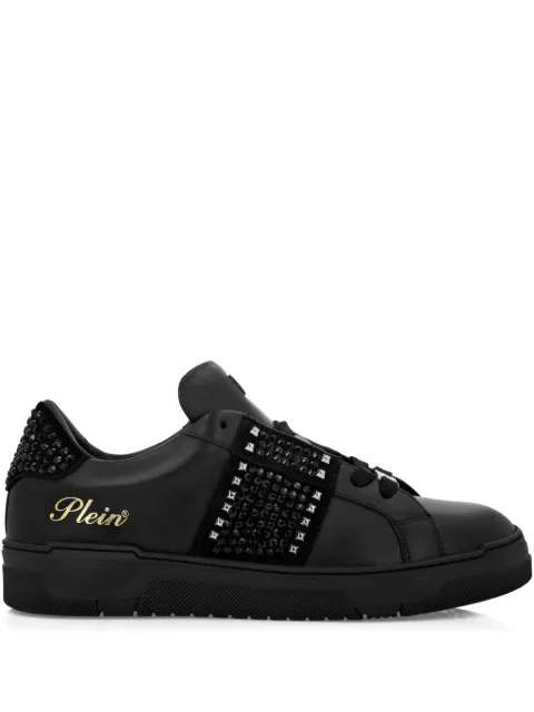 Philipp Plein Strass Studs leather sneakers
