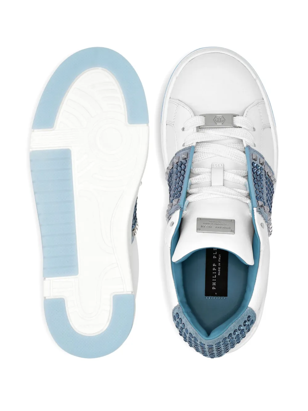 Philipp Plein studded low-top sneakers Blue