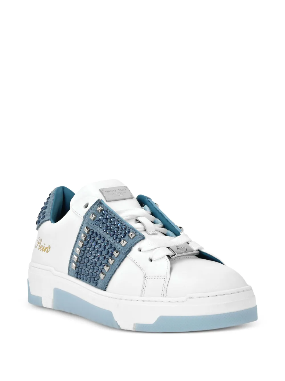 Philipp Plein studded low-top sneakers Blue