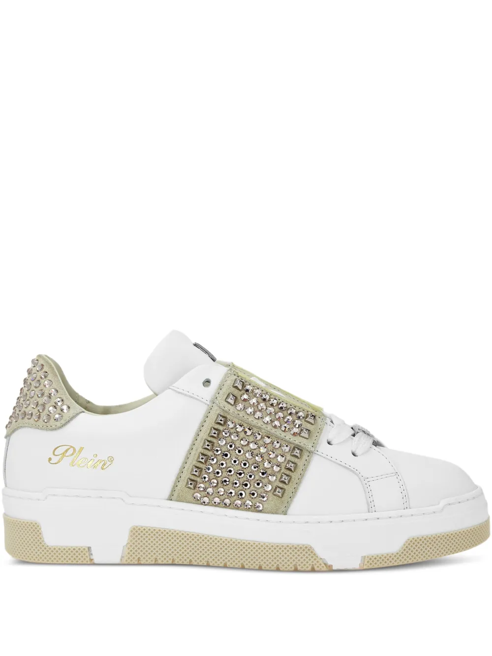 Philipp Plein rhinestone-embellished sneakers Neutrals