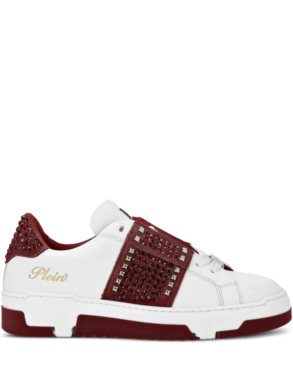 Philipp Plein stud-embellished low-top sneakers Red