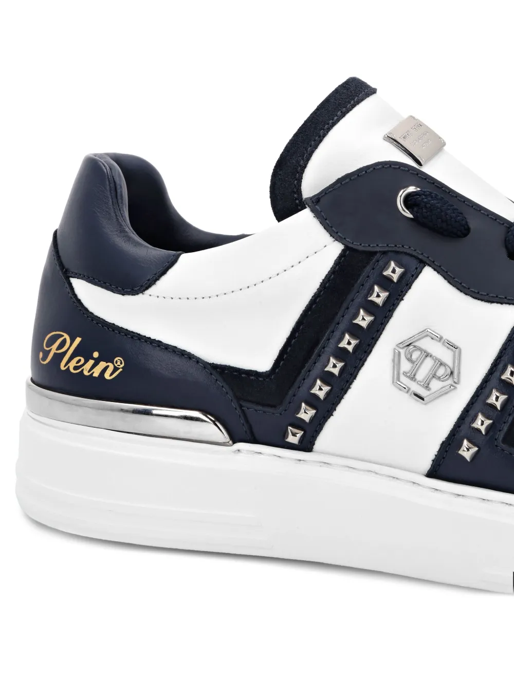 Philipp Plein studded panelled sneakers Blue