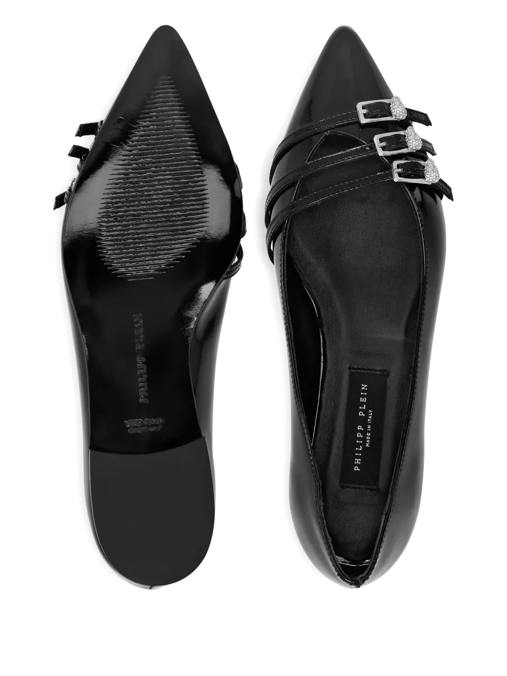 Philipp Plein multi-strap ballet flats Black