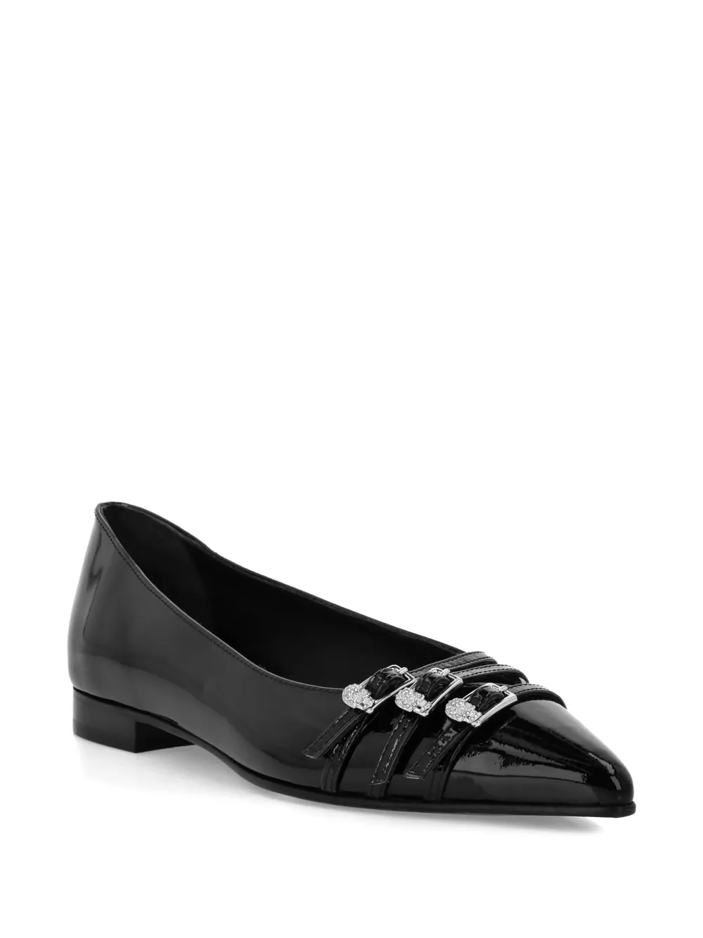 Philipp Plein multi-strap ballet flats Black