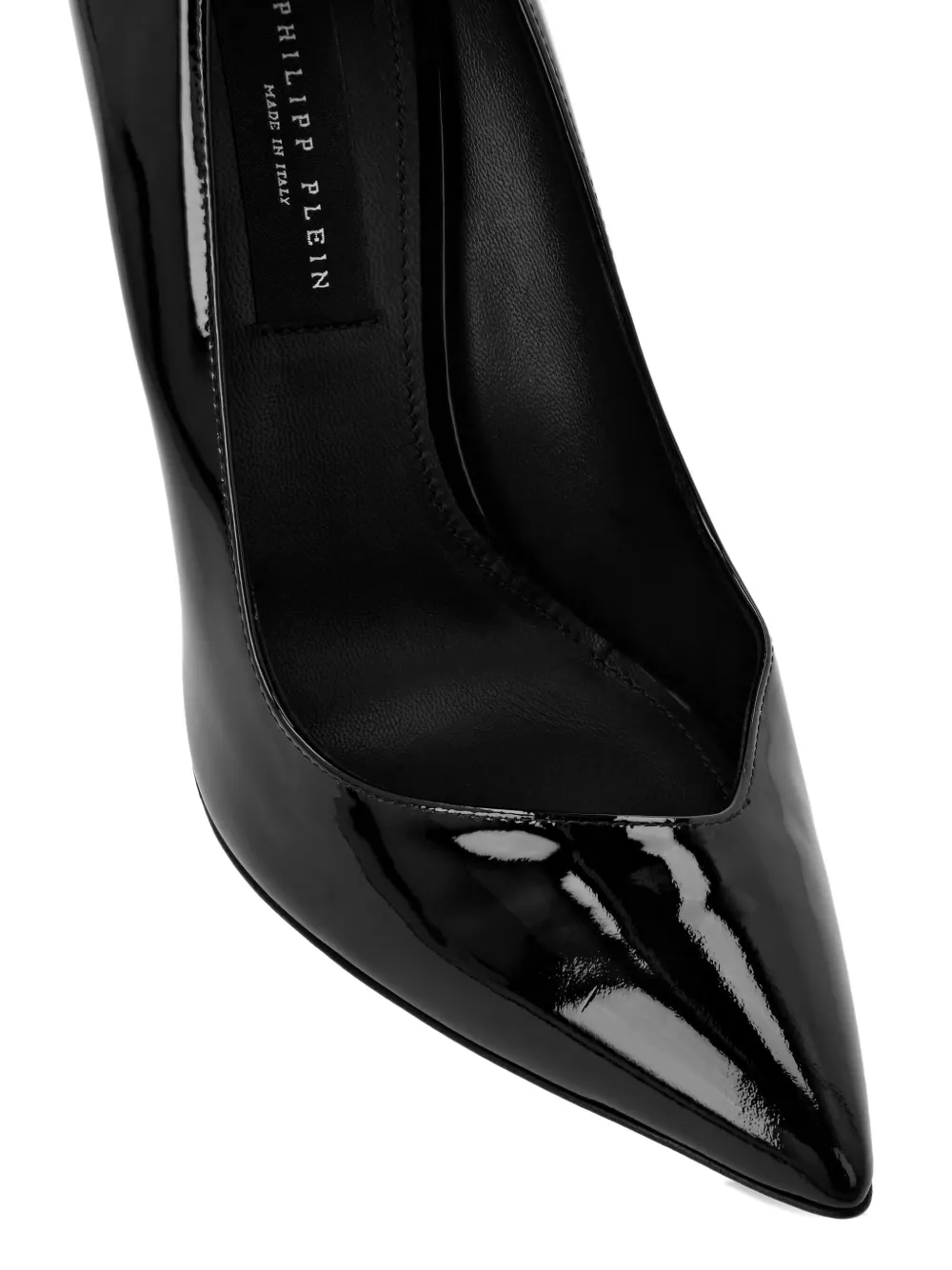 Philipp Plein 120mm Decolette leather pumps Black