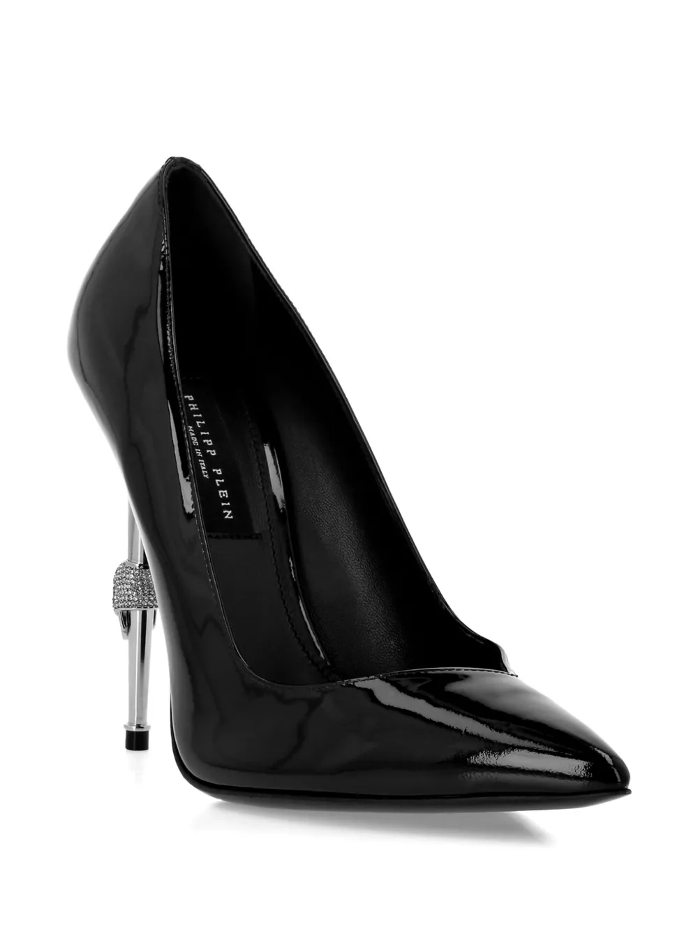 Philipp Plein 120mm Decolette leather pumps Black