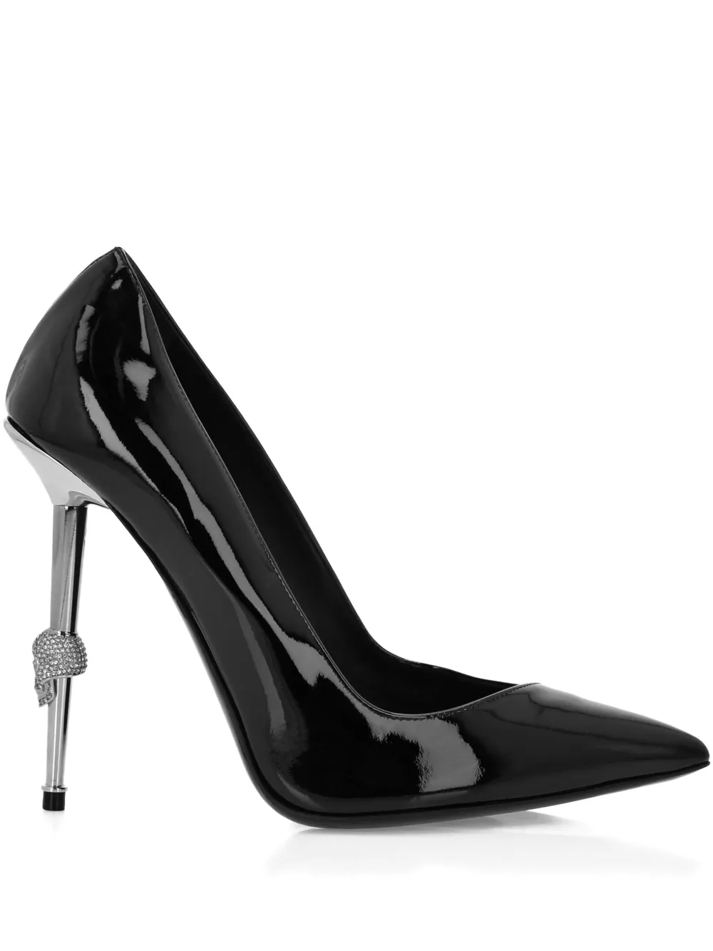 Philipp Plein 120mm Decolette leather pumps Black