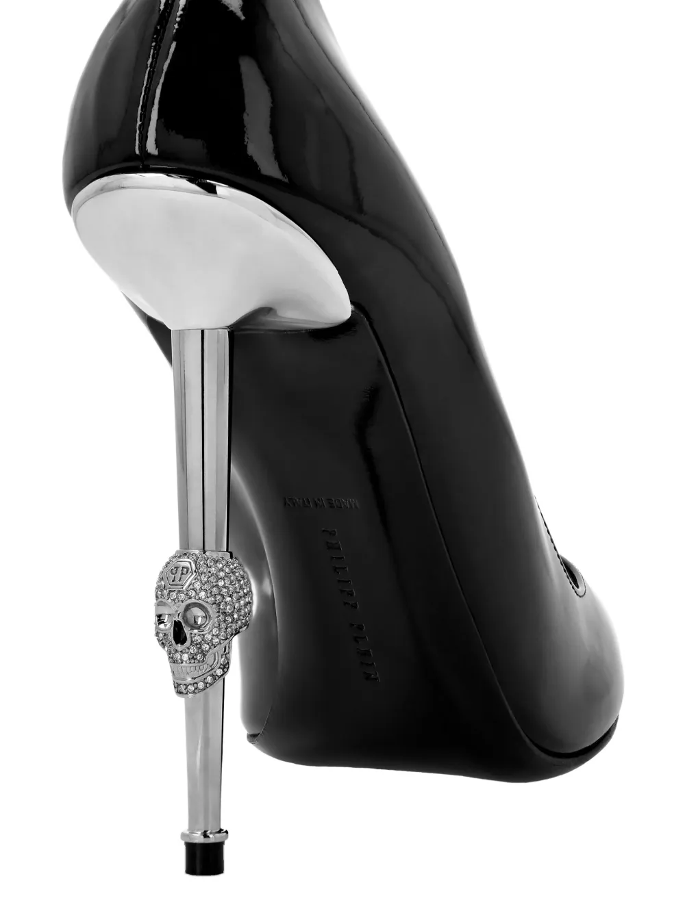 Philipp Plein 120mm Decolette leather pumps Black