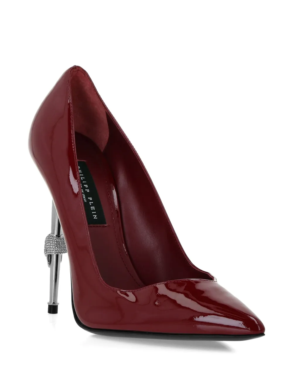 Philipp Plein 120mm Decolette leather pumps Red