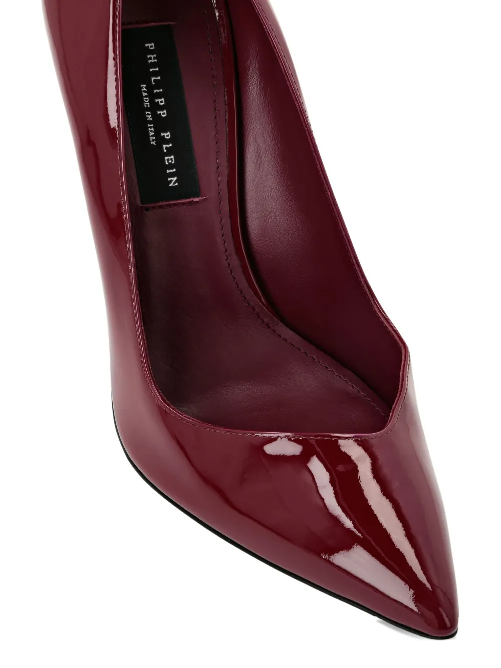 Philipp Plein 120mm Decolette leather pumps Red