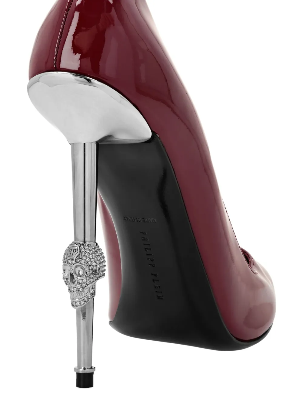 Philipp Plein 120mm Decolette leather pumps Red