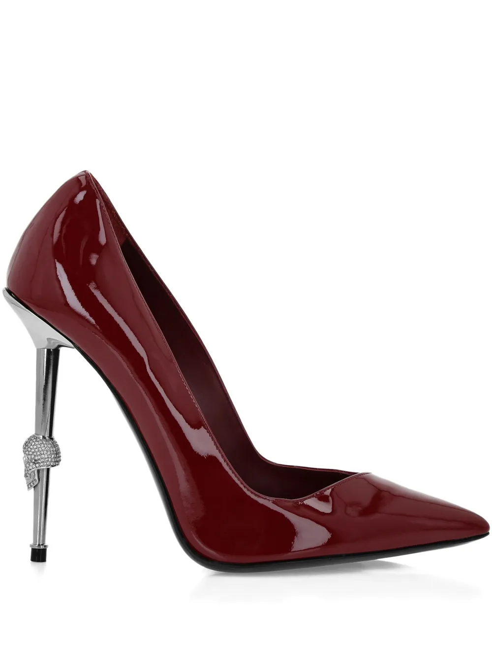 Philipp Plein 120mm Decolette leather pumps Red