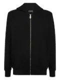 Billionaire lion-print zip-up hoodie - Black