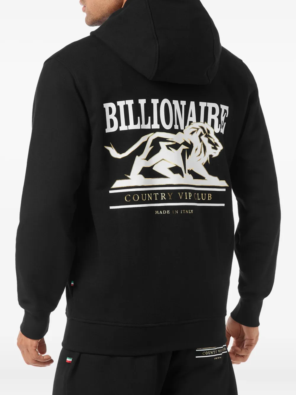 Billionaire Lion-print Zip-up Hoodie In Multi