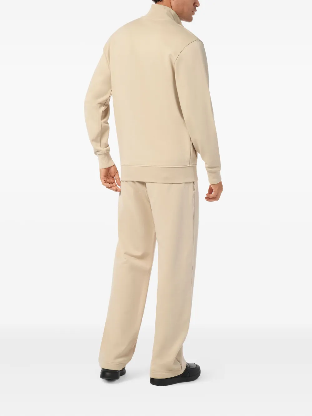 Billionaire Trainingsjack met logopatch en ritssluiting Beige