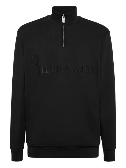 Billionaire embroidered-logo half-zip sweatshirt