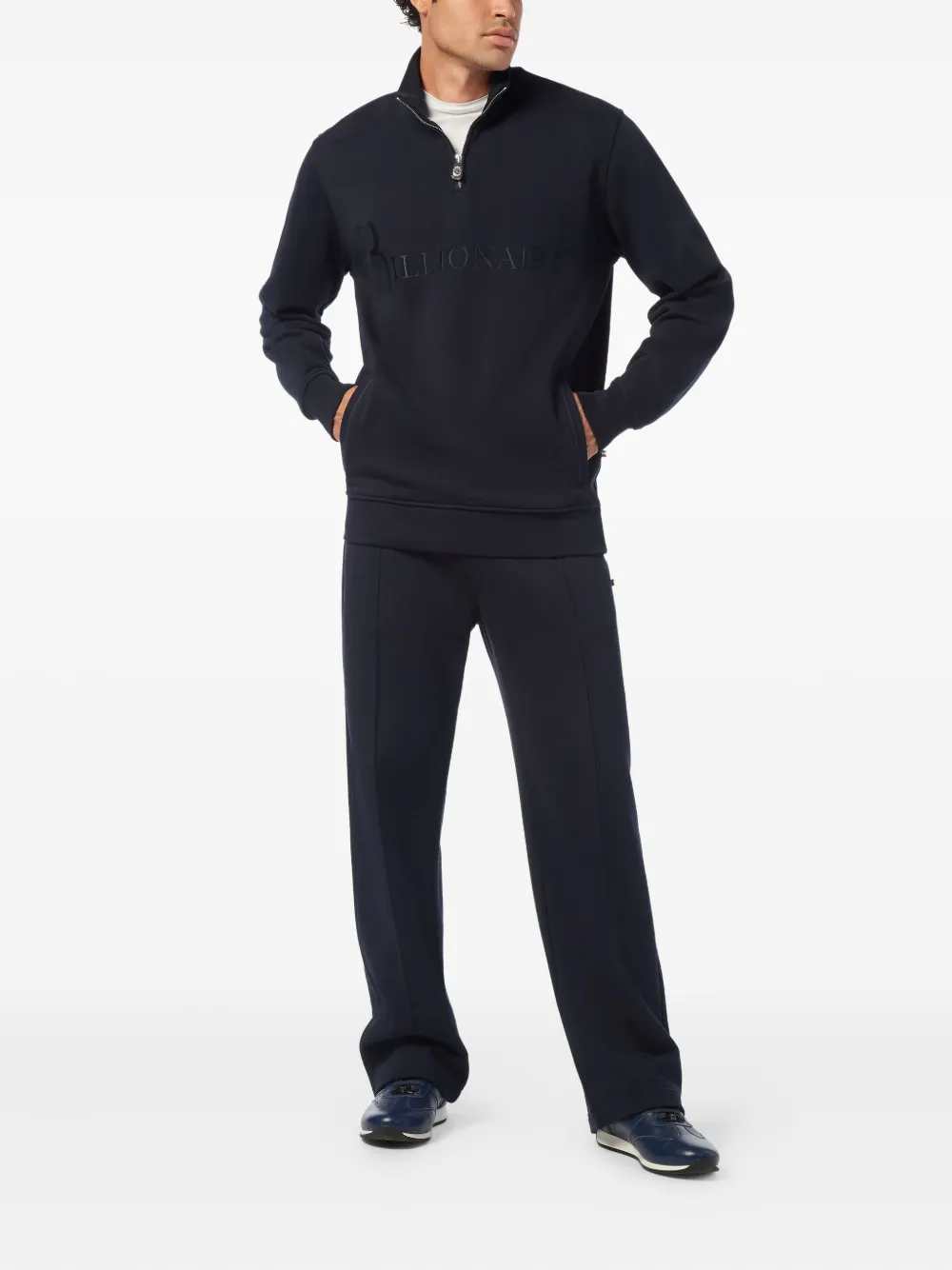 Billionaire Sweater met geborduurd logo - Blauw