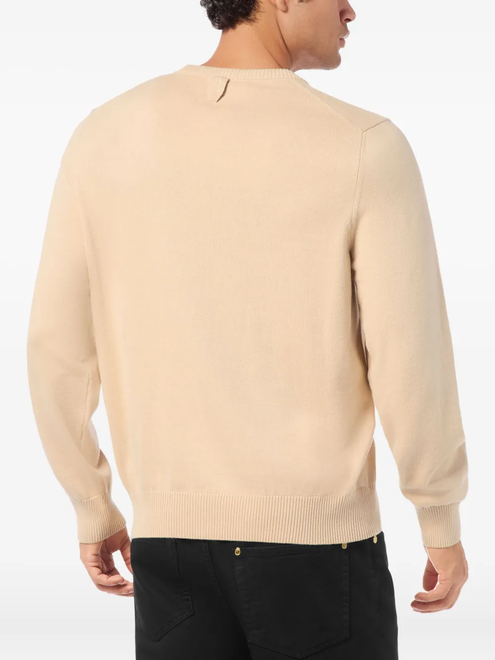 Billionaire Pullover van katoen-kasjmierblend met geborduurd logo Beige