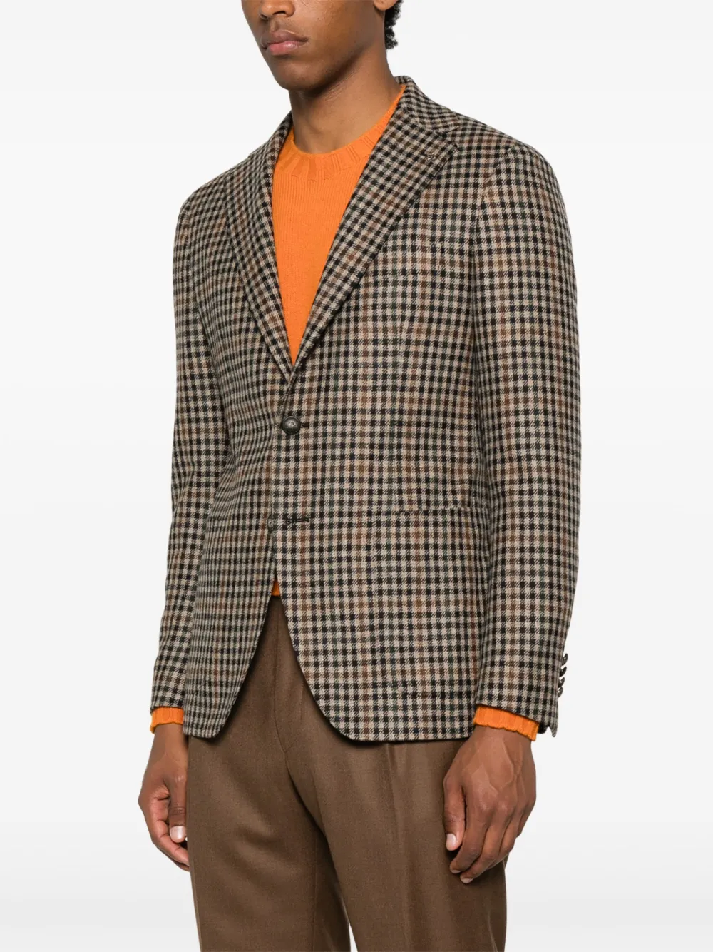 Tagliatore Blazer met enkele rij knopen Bruin