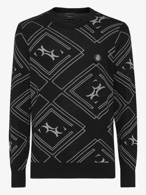 Billionaire pull à motif géométrique