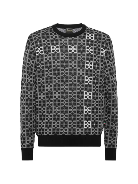 Billionaire jacquard-monogram sweater