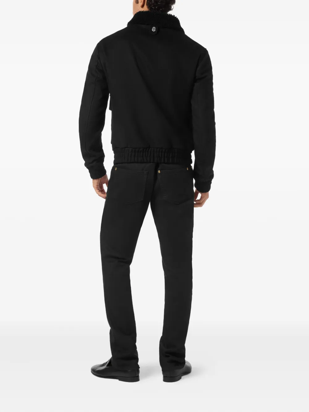 Billionaire Wollen bomberjack Zwart