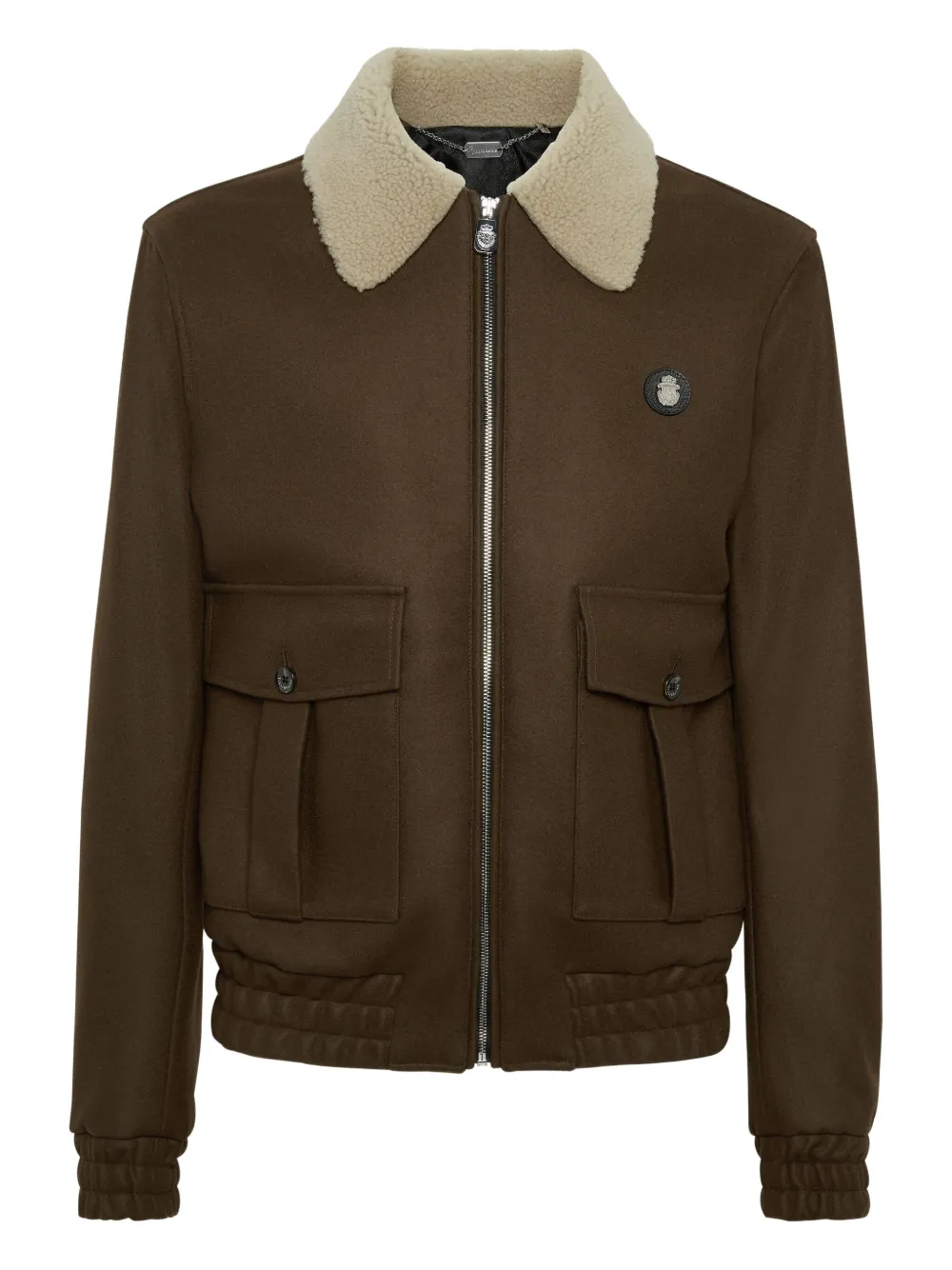 Billionaire Shearling-collared Wool Jacket In Brown