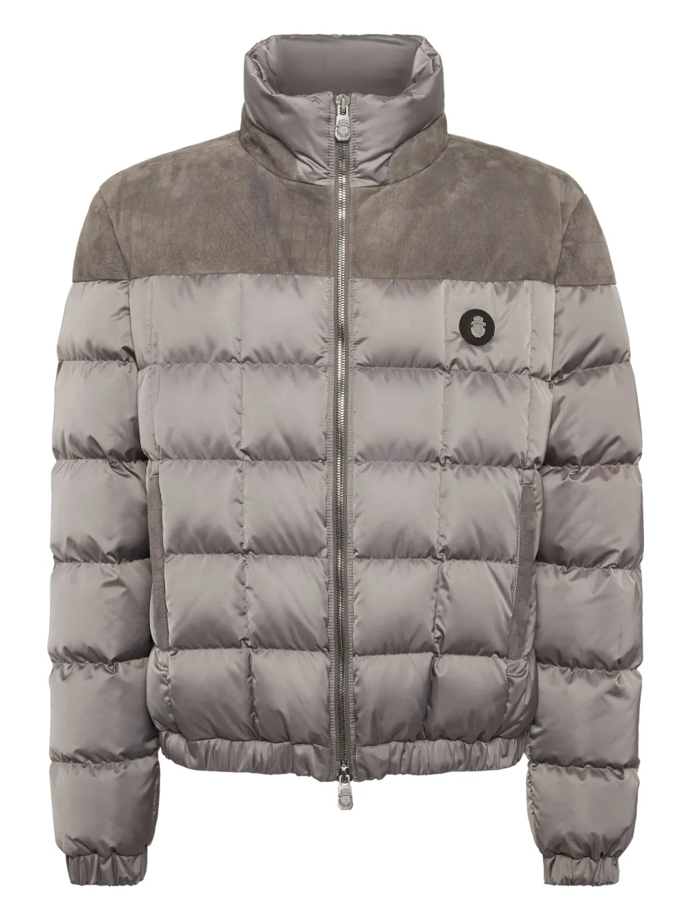 Billionaire Quilted Suede-panel Puffer Jacket In Multi
