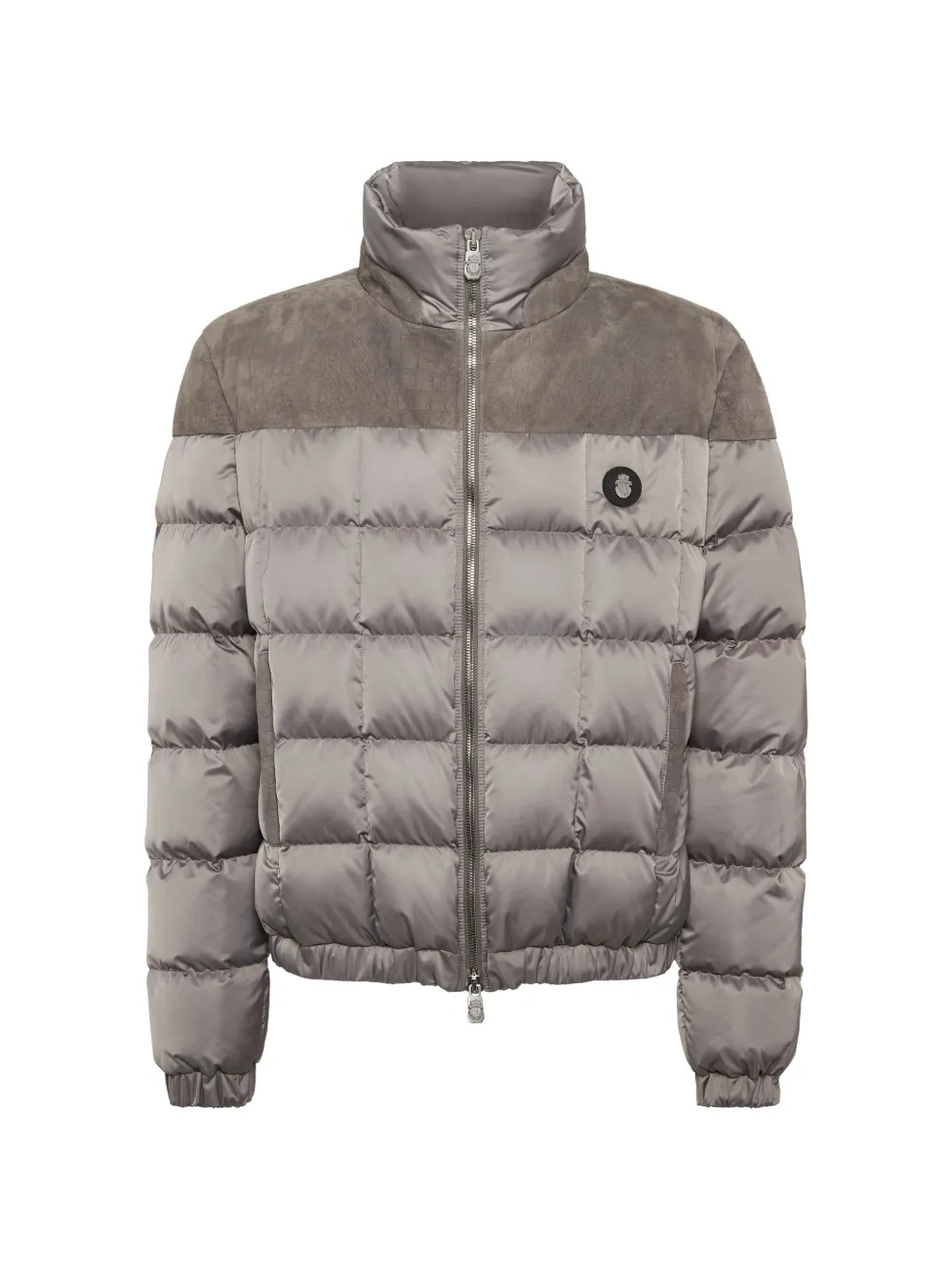 Billionaire quilted suede-panel puffer jacket