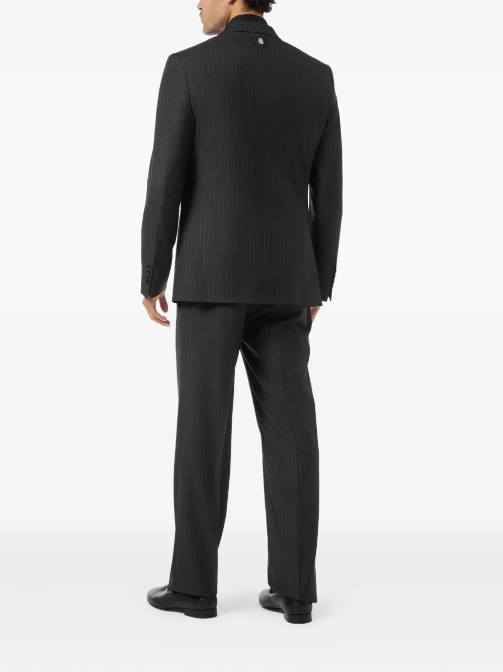 Billionaire Gessato blazer met krijtstreep en enkele rij knopen Zwart