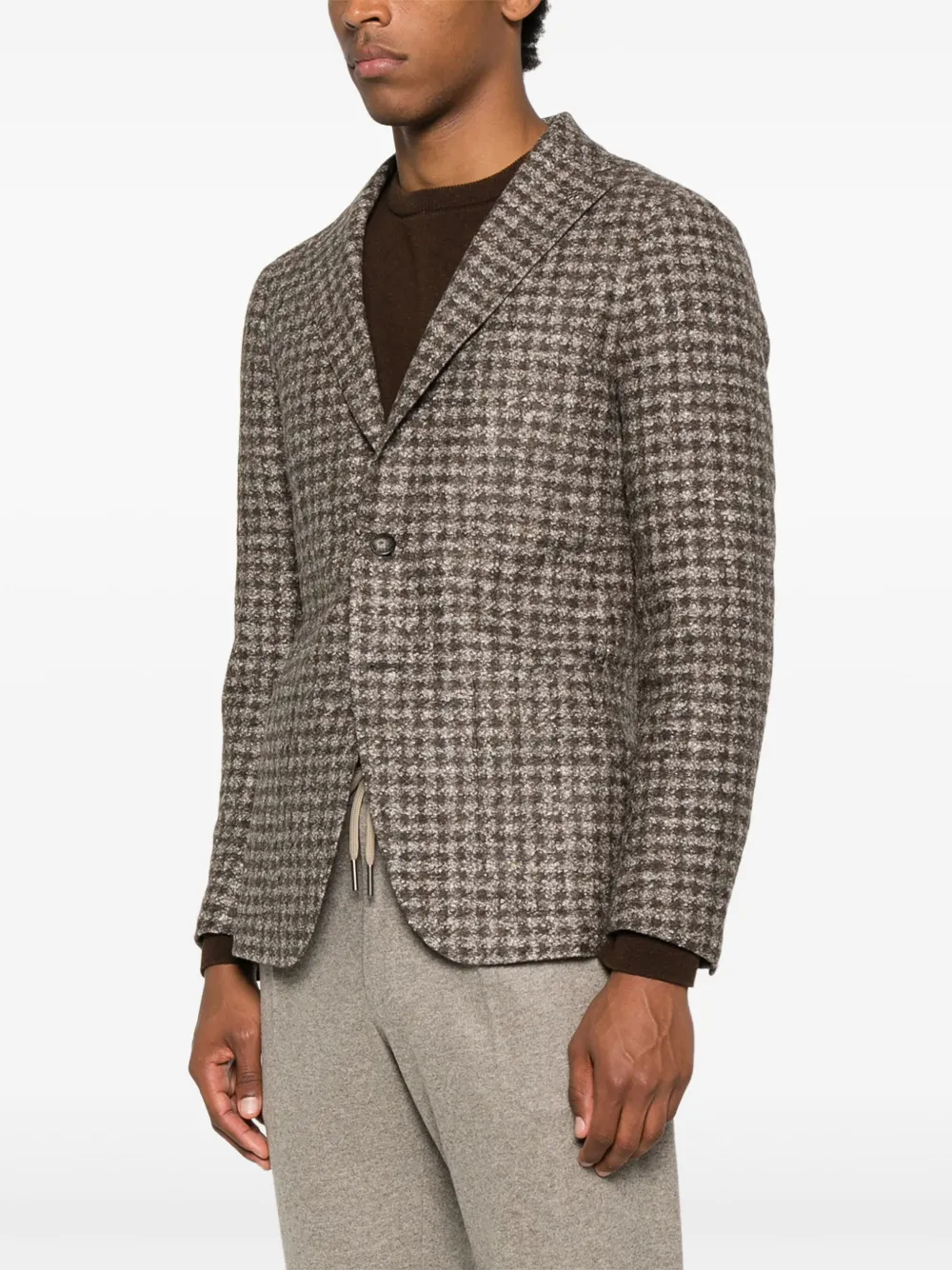Tagliatore Geruite blazer Bruin
